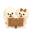 ビションフリーゼ毎日使える♪丁寧⭐︎立体（個別スタンプ：11）