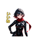黒革ライダー美女スタンプ（個別スタンプ：4）