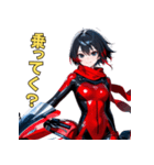 黒革ライダー美女スタンプ（個別スタンプ：5）