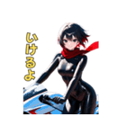 黒革ライダー美女スタンプ（個別スタンプ：10）
