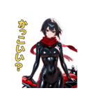 黒革ライダー美女スタンプ（個別スタンプ：19）