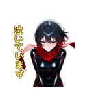 黒革ライダー美女スタンプ（個別スタンプ：20）