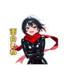 黒革ライダー美女スタンプ（個別スタンプ：23）