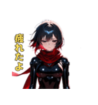 黒革ライダー美女スタンプ（個別スタンプ：29）
