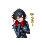 黒革ライダー美女スタンプ（個別スタンプ：33）