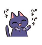 毎日使える使いやすい猫【紫カラー】（個別スタンプ：17）