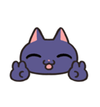 毎日使える使いやすい猫【紫カラー】（個別スタンプ：37）