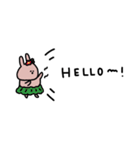 うさぎだけ。いろいろ吹き出し。（個別スタンプ：3）