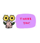 うさぎだけ。いろいろ吹き出し。（個別スタンプ：7）