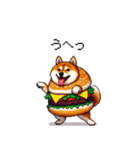 柴犬バーガー シバーガー な太っちょ柴犬（個別スタンプ：17）