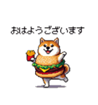 柴犬バーガー シバーガー な太っちょ柴犬（個別スタンプ：19）