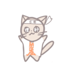 【勉強用】ゆるふわ猫スタンプ（個別スタンプ：5）