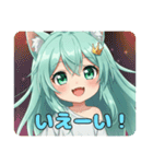 眠そうにおはよーみなみちゃんスタンプ（個別スタンプ：3）