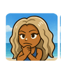 海のヤマンバギャル@SFW（個別スタンプ：7）