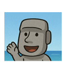 海のモアイ像3@SFW（個別スタンプ：1）