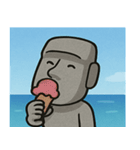 海のモアイ像3@SFW（個別スタンプ：14）