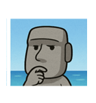 海のモアイ像3@SFW（個別スタンプ：24）