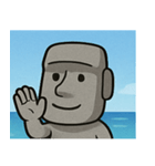 海のモアイ像3@SFW（個別スタンプ：25）