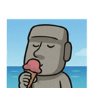 海のモアイ像3@SFW（個別スタンプ：30）