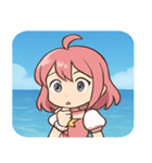 海の魔法少女@SFW（個別スタンプ：4）