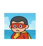 海のヒーロー@SFW（個別スタンプ：4）