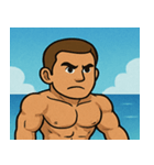 海のボディービルダー@SFW（個別スタンプ：4）