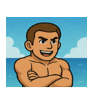海のボディービルダー@SFW（個別スタンプ：8）