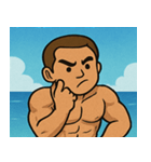 海のボディービルダー@SFW（個別スタンプ：10）