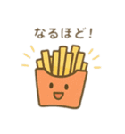 表情付きの可愛い食べ物達 日本語（個別スタンプ：10）