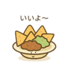 表情付きの可愛い食べ物達 日本語（個別スタンプ：28）
