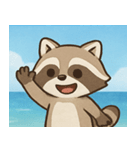 海のアライグマ@SFW（個別スタンプ：9）