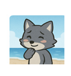 海のオオカミ@SFW（個別スタンプ：1）