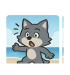 海のオオカミ@SFW（個別スタンプ：3）