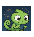 花火のカメレオン@SFW（個別スタンプ：3）