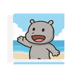 海のカバ@SFW（個別スタンプ：25）