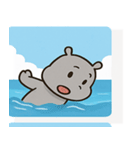 海のカバ@SFW（個別スタンプ：28）