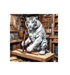 ホワイトタイガーの職業12（個別スタンプ：12）