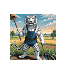 ホワイトタイガーの職業12（個別スタンプ：13）