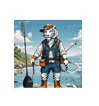 ホワイトタイガーの職業12（個別スタンプ：14）