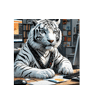 ホワイトタイガーの職業12（個別スタンプ：25）