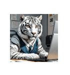 ホワイトタイガーの職業12（個別スタンプ：29）