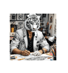 ホワイトタイガーの職業12（個別スタンプ：30）