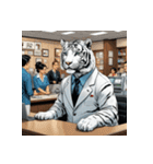 ホワイトタイガーの職業12（個別スタンプ：31）