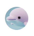 もふもふイルカプレミアムカプセルトイ（個別スタンプ：3）