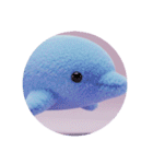 もふもふイルカプレミアムカプセルトイ（個別スタンプ：4）