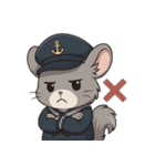 チンチラ海兵系女子（個別スタンプ：35）