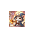 魔法ねこ、今日も大活躍（個別スタンプ：3）