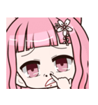 感情を伝えるスタンプ・ネコ耳女子（個別スタンプ：14）