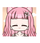 感情を伝えるスタンプ・ネコ耳女子（個別スタンプ：22）