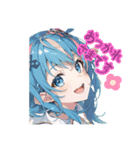 ぁぉむし☘ ̖́- 通常。（個別スタンプ：9）